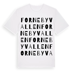 Fornebyvallen ordlek t-shirt – ekologisk bomull t-shirt från Pinshirt