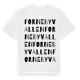 White t-shirt med Fornebyvallen ordlek t-shirt