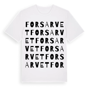 Forsarvet ordlek t-shirt – ekologisk bomull t-shirt från Pinshirt