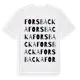 White t-shirt med Forsbacka ordlek t-shirt