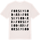 Vintage White t-shirt med Forsbybodarna ordlek t-shirt