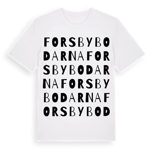 Forsbybodarna ordlek t-shirt – ekologisk bomull t-shirt från Pinshirt