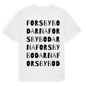 Forsbybodarna ordlek t-shirt – ekologisk bomull t-shirt från Pinshirt