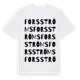 White t-shirt med Forsströms ordlek t-shirt
