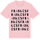 Pink Cotton t-shirt med Frankes ordlek t-shirt