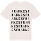 Vintage White t-shirt med Frankes ordlek t-shirt