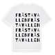 White t-shirt med Frästavallen ordlek t-shirt