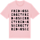 Pink Cotton t-shirt med Fredagsberget ordlek t-shirt