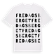 White t-shirt med Fredagsberget ordlek t-shirt