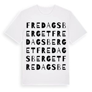 Fredagsberget ordlek t-shirt – ekologisk bomull t-shirt från Pinshirt