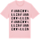 Pink Cotton t-shirt med Funnervallen ordlek t-shirt