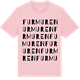Pink Cotton t-shirt med Furmuren ordlek t-shirt