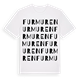 White t-shirt med Furmuren ordlek t-shirt