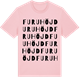 Pink Cotton t-shirt med Furuhöjd ordlek t-shirt
