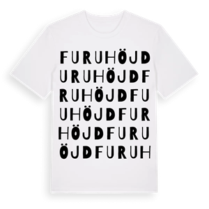 Furuhöjd ordlek t-shirt – ekologisk bomull t-shirt från Pinshirt