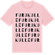 Pink Cotton t-shirt med Furukulle ordlek t-shirt