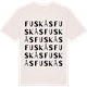 Vintage White t-shirt med Fuskås ordlek t-shirt