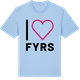 Blue Soul t-shirt med Jag älskar Fyrs t-shirt stort tryck