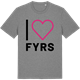 Mid Heather Gray t-shirt med Jag älskar Fyrs t-shirt stort tryck