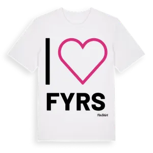 Jag älskar Fyrs t-shirt stort tryck – ekologisk bomull t-shirt från Pinshirt