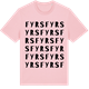 Pink Cotton t-shirt med Fyrs ordlek t-shirt