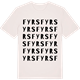 Vintage White t-shirt med Fyrs ordlek t-shirt