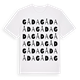 White t-shirt med Gåda ordlek t-shirt
