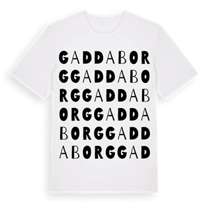 Gaddaborg ordlek t-shirt – ekologisk bomull t-shirt från Pinshirt