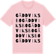 Pink Cotton t-shirt med Gäddviksbo ordlek t-shirt