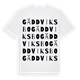 White t-shirt med Gäddviksbo ordlek t-shirt