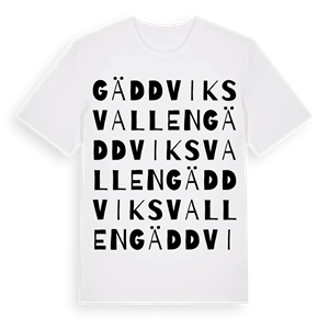 Gäddviksvallen ordlek t-shirt – ekologisk bomull t-shirt från Pinshirt