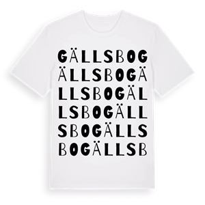 Gällsbo ordlek t-shirt – ekologisk bomull t-shirt från Pinshirt