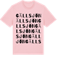 Pink Cotton t-shirt med Gällsjön ordlek t-shirt
