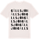 Vintage White t-shirt med Gällsjön ordlek t-shirt
