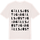 Vintage White t-shirt med Gällsjöstugan ordlek t-shirt