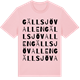 Pink Cotton t-shirt med Gällsjövallen ordlek t-shirt