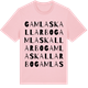 Pink Cotton t-shirt med Gamla Skallarbo ordlek t-shirt