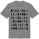 Mid Heather Gray t-shirt med Gamla Skallarbo ordlek t-shirt