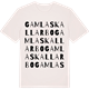 Vintage White t-shirt med Gamla Skallarbo ordlek t-shirt