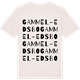 Vintage White t-shirt med Gammel-Edsbo ordlek t-shirt