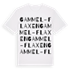 White t-shirt med Gammel-Flaxen ordlek t-shirt