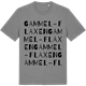 Mid Heather Gray t-shirt med Gammel-Flaxen ordlek t-shirt