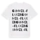 White t-shirt med Gammel-Flaxen ordlek t-shirt