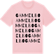 Pink Cotton t-shirt med Gammelbo ordlek t-shirt
