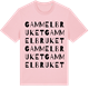 Pink Cotton t-shirt med Gammelbruket ordlek t-shirt