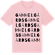 Pink Cotton t-shirt med Gammelgårds ordlek t-shirt