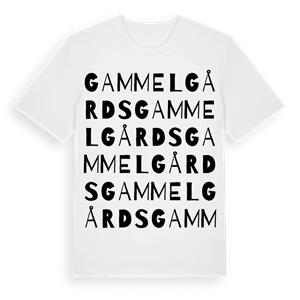 Gammelgårds ordlek t-shirt – ekologisk bomull t-shirt från Pinshirt