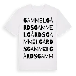 Gammelgårds ordlek t-shirt – ekologisk bomull t-shirt från Pinshirt