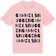 Pink Cotton t-shirt med Gammelsnuggen ordlek t-shirt