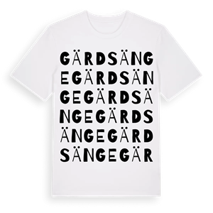 Gärdsänge ordlek t-shirt – ekologisk bomull t-shirt från Pinshirt